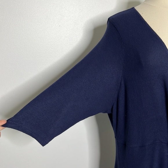 NWT Torrid women’s navy blue hacci wrap jersey knit dress size 4X - Picture 8 of 11